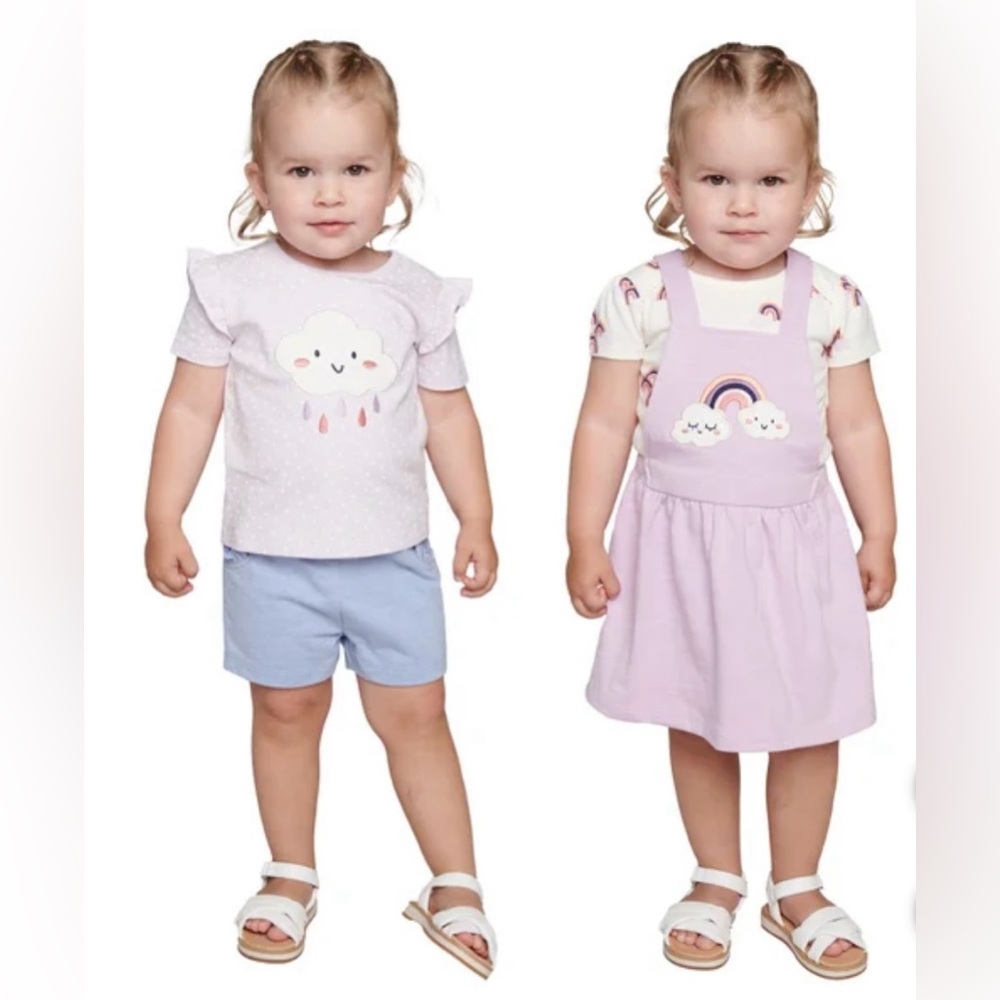 Pekkle Baby 4-piece Overall Set, size 6m